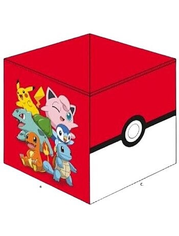 Pouf coffre de rangement à jouets pokemon chambre enfant banc et malle box pokeball