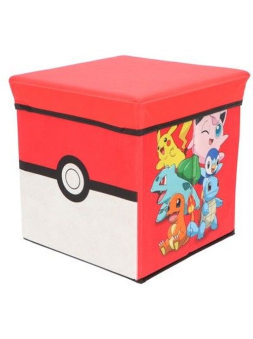 Pouf coffre de rangement à jouets pokemon chambre enfant banc et malle box pokeball - Kiabi Pouf coffre de rangement à jouets pokemon chambre enfant banc et malle box pokeball - Kiabi