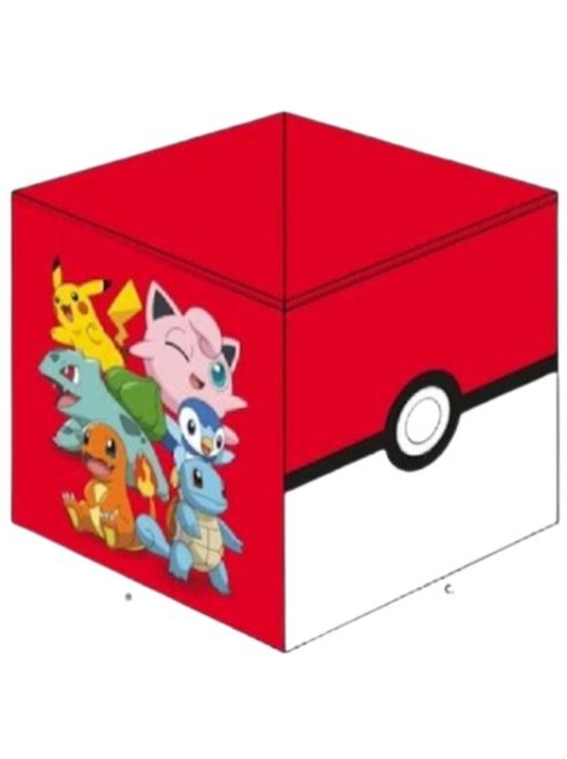 Pouf coffre de rangement à jouets pokemon chambre enfant banc et malle box pokeball Rouge - Kiabi