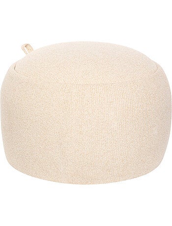 Pouf coffre de rangement en bouclette ELIOR