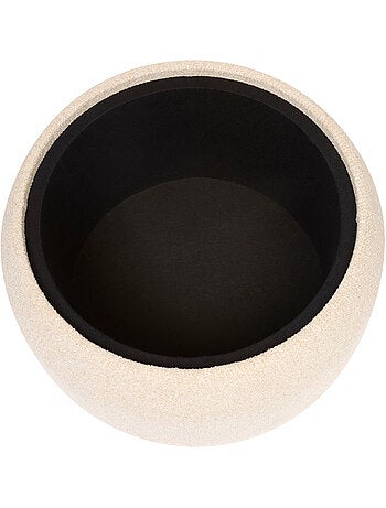 Pouf coffre de rangement en bouclette ELIOR
