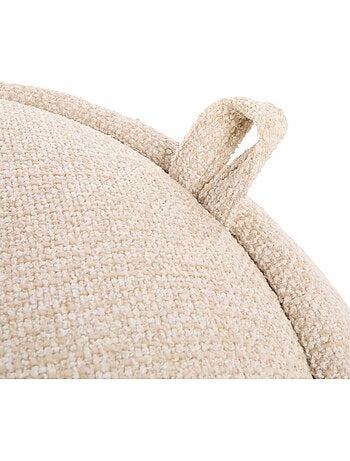 Pouf coffre de rangement en bouclette ELIOR