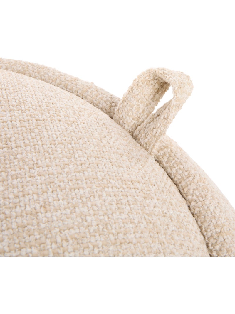 Pouf coffre de rangement en bouclette ELIOR Crème - Kiabi