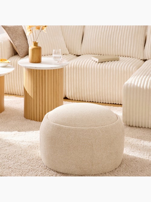 Pouf coffre de rangement en bouclette ELIOR - Kiabi Pouf coffre de rangement en bouclette ELIOR - Kiabi