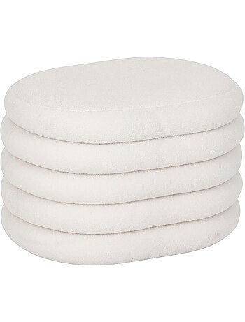 Pouf coffre de rangement en bouclette GIULIA
