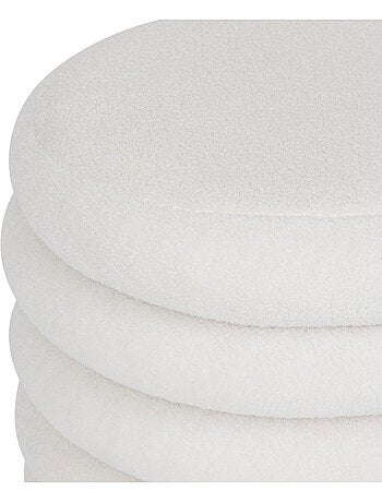 Pouf coffre de rangement en bouclette GIULIA