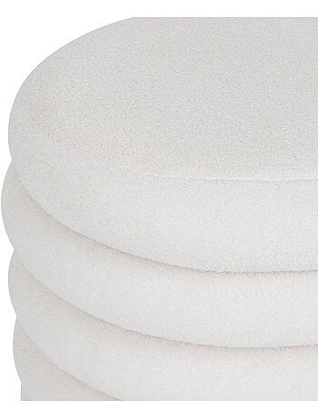 Pouf coffre de rangement en bouclette GIULIA