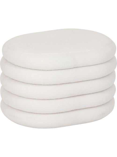 Pouf coffre de rangement en bouclette GIULIA - Kiabi