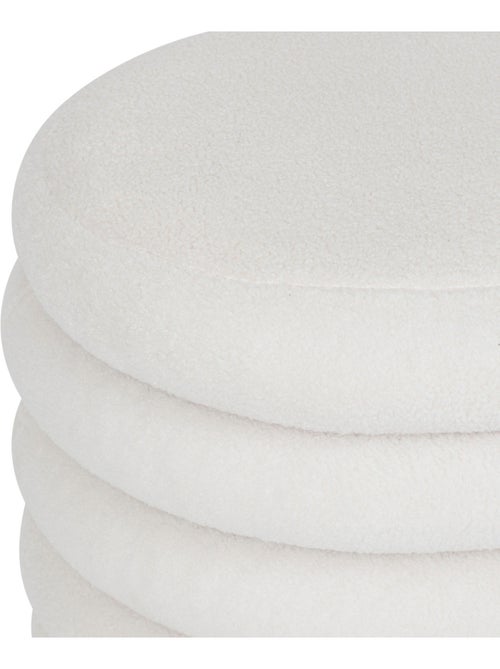 Pouf coffre de rangement en bouclette GIULIA - Kiabi