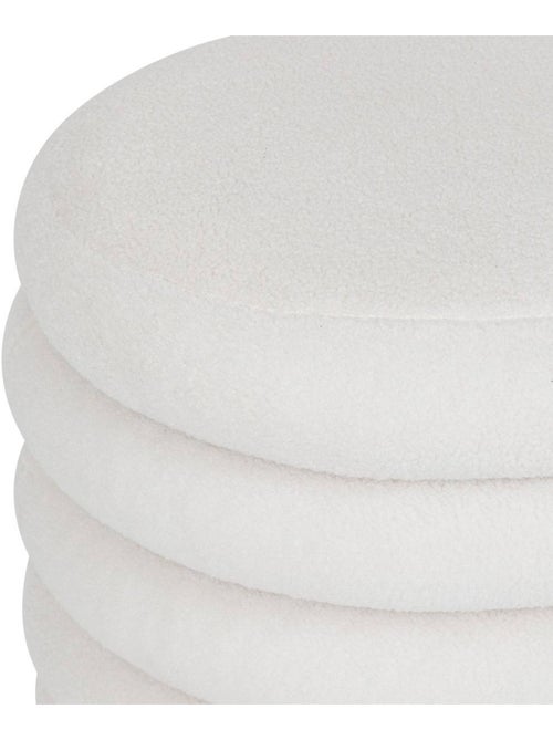 Pouf coffre de rangement en bouclette GIULIA - Kiabi