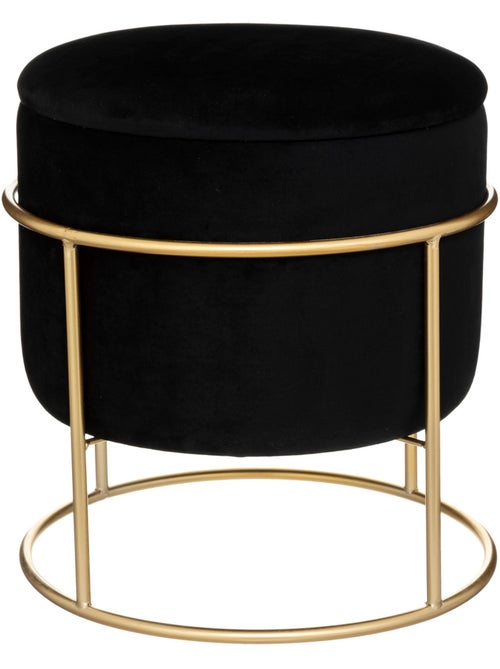 Pouf coffre de rangement en velours ELIANE - Kiabi Pouf coffre de rangement en velours ELIANE - Kiabi