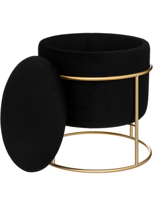 Pouf coffre de rangement en velours ELIANE - Kiabi Pouf coffre de rangement en velours ELIANE - Kiabi
