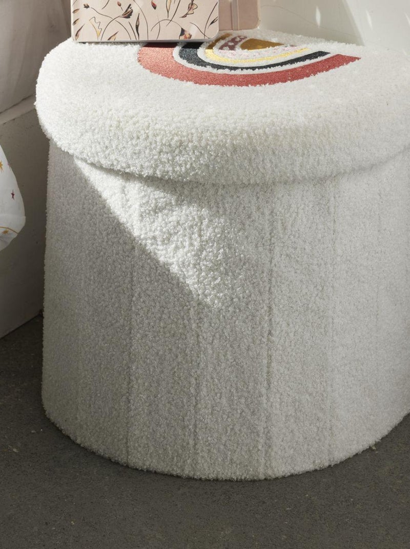 Pouf coffre de rangement enfant LA TETE DANS LES NUAGES Blanc - Kiabi