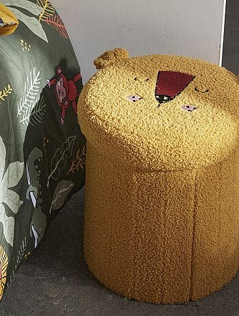 Pouf coffre de rangement enfant LE ROI DE LA JUNGLE