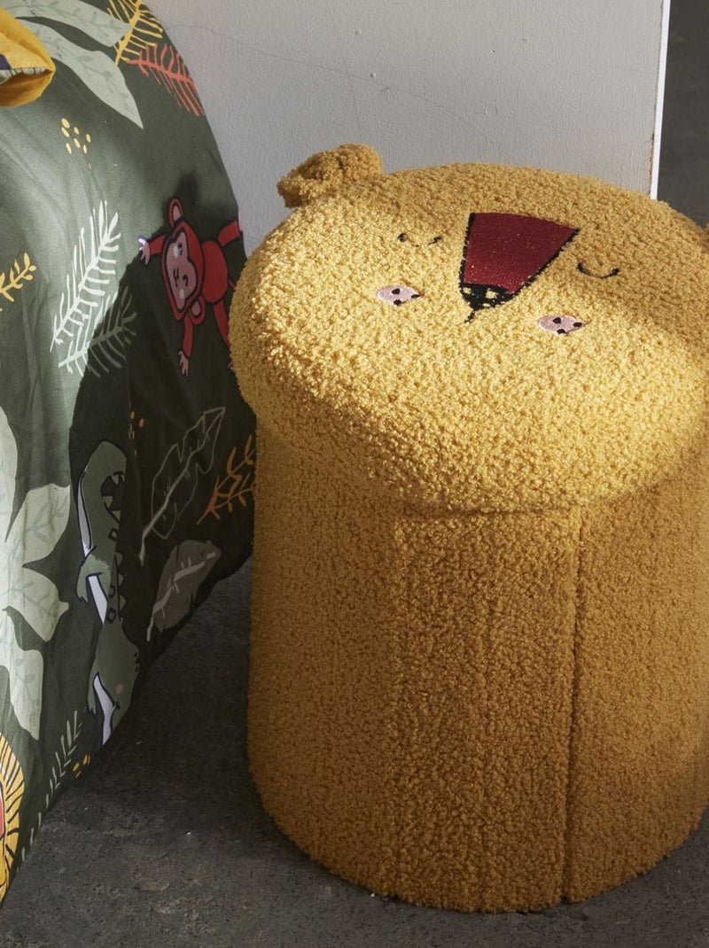 Pouf coffre de rangement enfant LE ROI DE LA JUNGLE Beige foncé - Kiabi