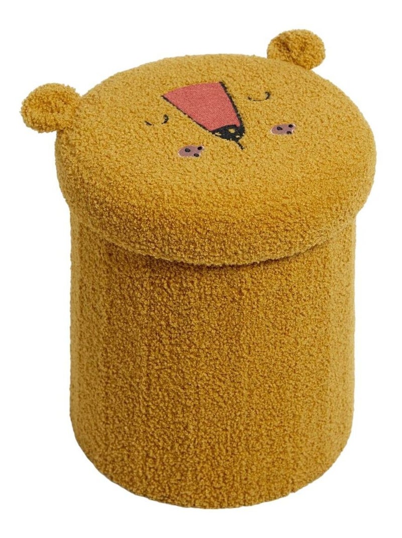 Pouf coffre de rangement enfant LE ROI DE LA JUNGLE Beige foncé - Kiabi