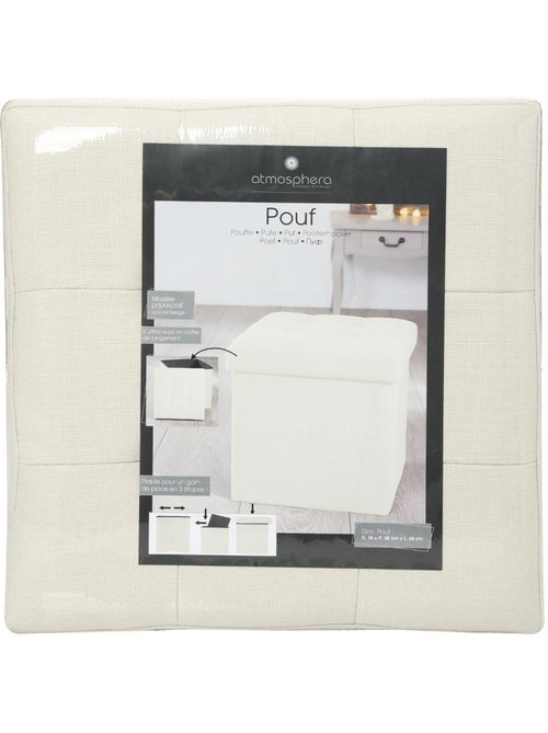 Pouf coffre de rangement pliable LYSANDRE - Kiabi