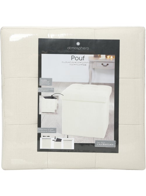 Pouf coffre de rangement pliable LYSANDRE - Kiabi