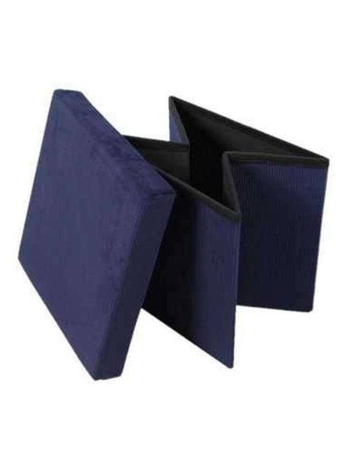 Pouf coffre de rangement pliant en velours côtelé KUBE - Kiabi
