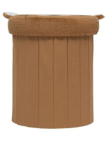 Pouf-coffre enfant imprimé léopard ANOKI