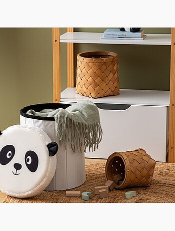Pouf-coffre enfant panda pliant ANDY