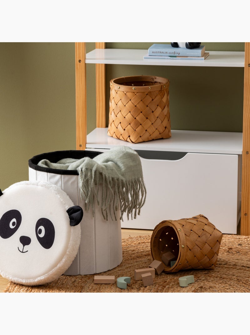 Pouf-coffre enfant panda pliant ANDY Noir Blanc - Kiabi