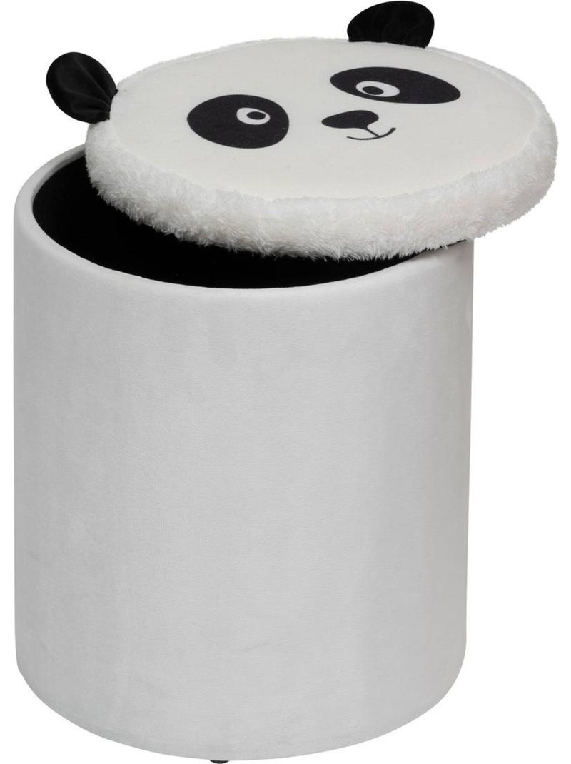 Pouf-coffre enfant panda pliant ANDY Noir Blanc - Kiabi