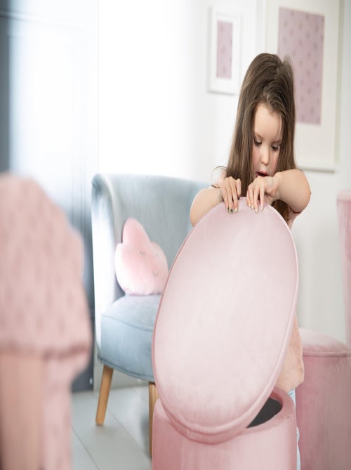 Pouf coffre ovale en velours - ROBA 'lil sofa' - Kiabi