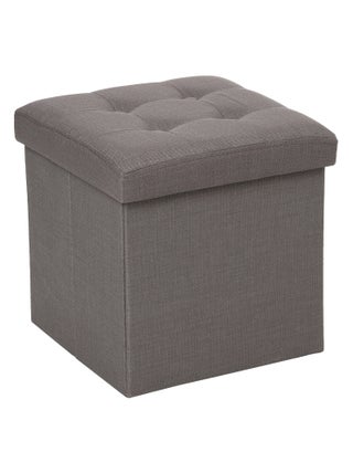 Pouf coffre pliable capitonne "Lysandre" Atmosphera