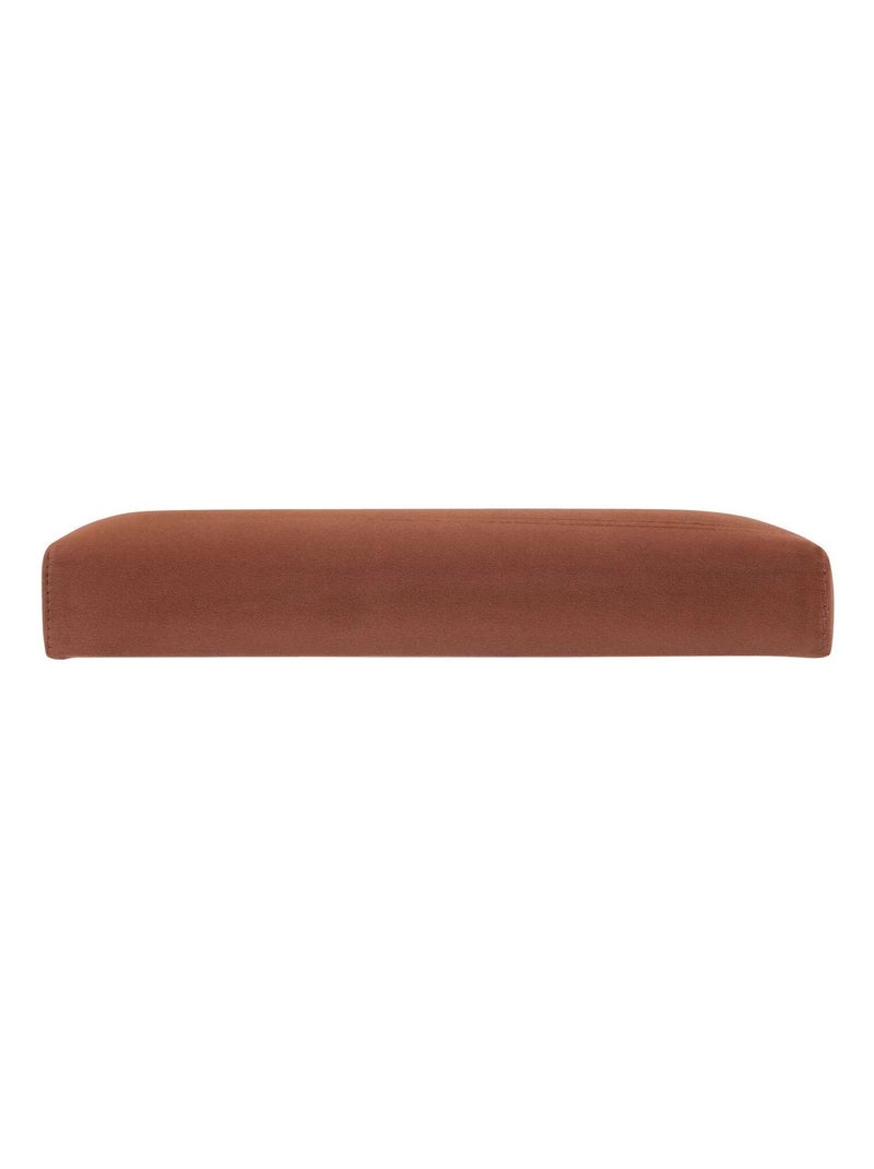 Pouf coffre pliant en velours TESS Marron - Kiabi