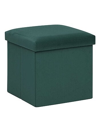 Pouf coffre pliant en velours TESS