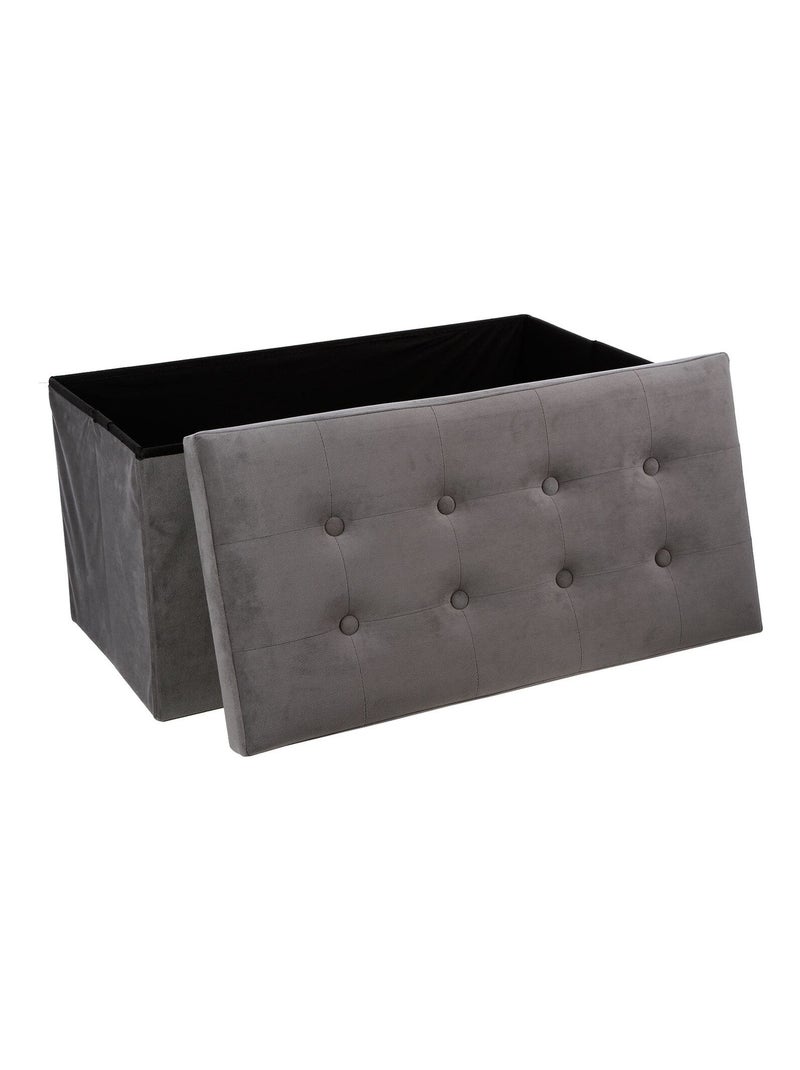 Pouf coffre pliant LYSANDRE Gris foncé - Kiabi