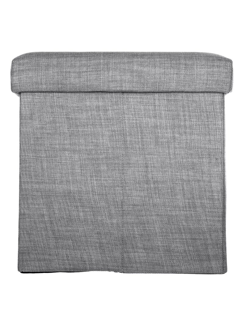 Pouf coffre pliant TOMAZ Gris clair - Kiabi