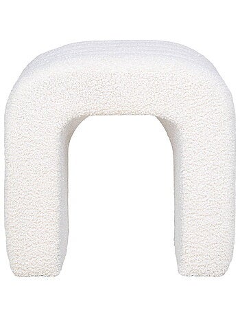 Pouf Colma - Pouf, peluche, blanc, 41x36,5 cm, HN1234