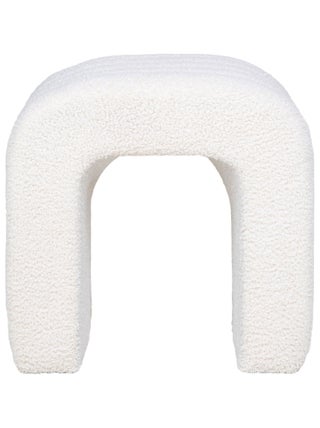 Pouf Colma - Pouf, peluche, blanc, 41x36,5 cm, HN1234