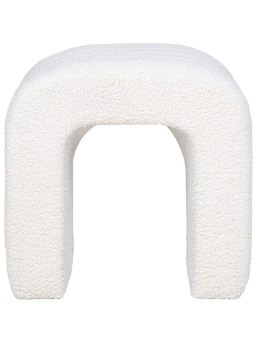 Pouf Colma - Pouf, peluche, blanc, 41x36,5 cm, HN1234 - Kiabi