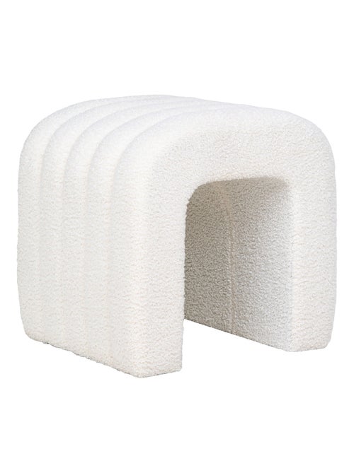 Pouf Colma - Pouf, peluche, blanc, 41x36,5 cm, HN1234 - Kiabi