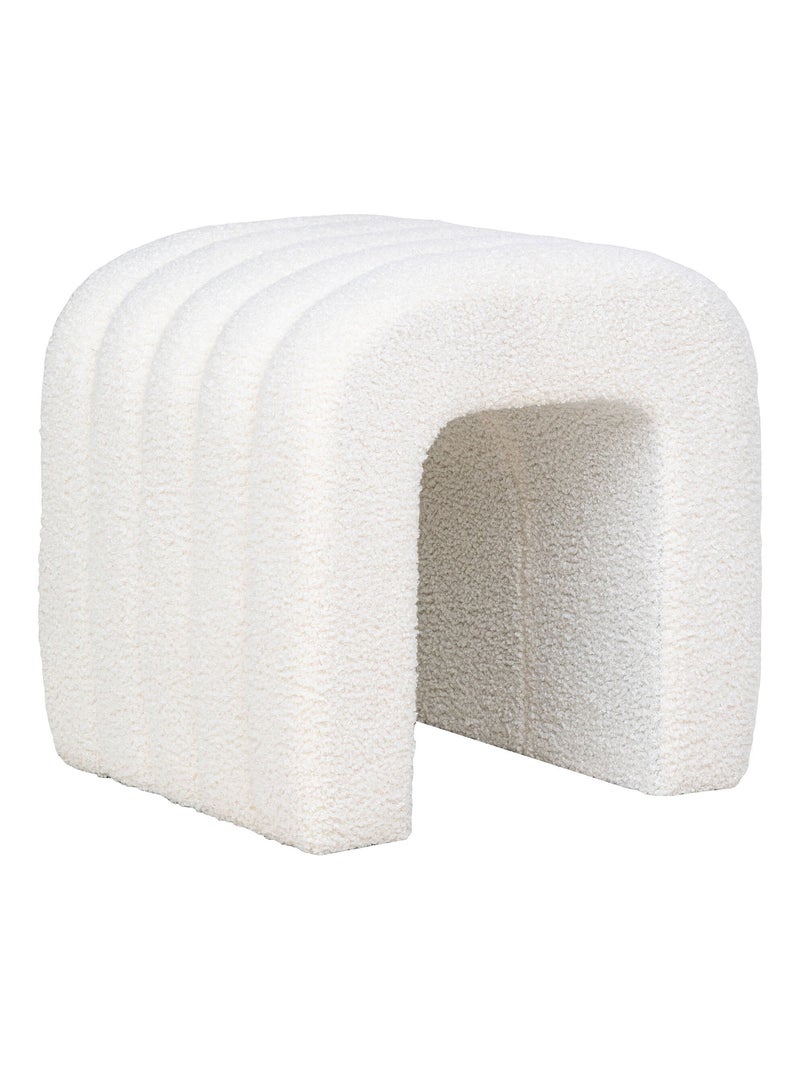 Pouf Colma - Pouf, peluche, blanc, 41x36,5 cm, HN1234 Blanc - Kiabi