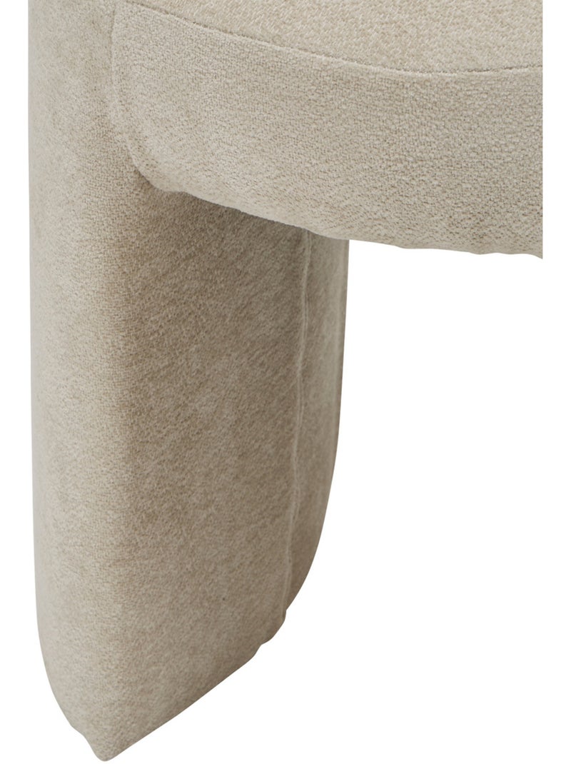 Pouf contemporain 2 pieds en bois JIN Beige - Kiabi