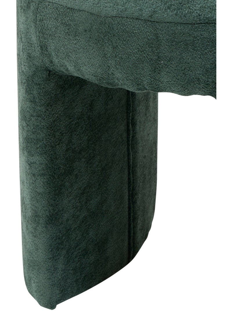 Pouf contemporain 2 pieds en bois JIN Vert cèdre - Kiabi