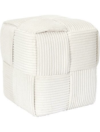 Pouf côtelé collection MOANA Rectangulaire