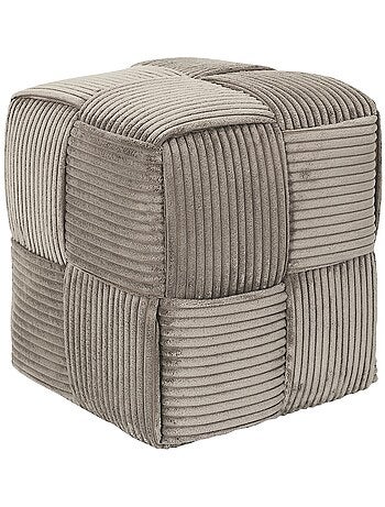 Pouf côtelé collection MOANA Rectangulaire