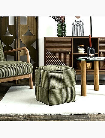 Pouf côtelé collection MOANA Rectangulaire