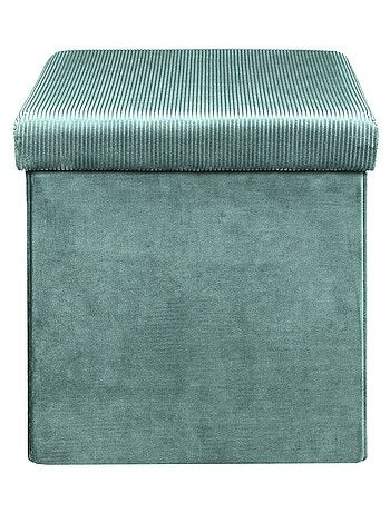 Pouf côtelé et velours collection DIANE