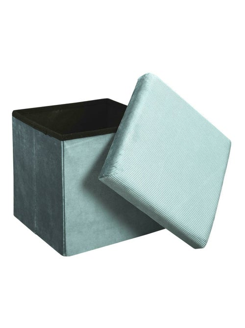 Pouf côtelé et velours collection DIANE - Kiabi