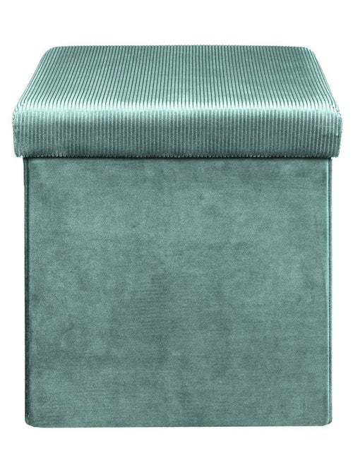 Pouf côtelé et velours collection DIANE - Kiabi