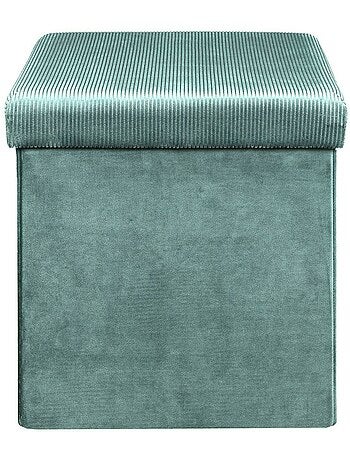 Pouf côtelé et velours collection DIANE