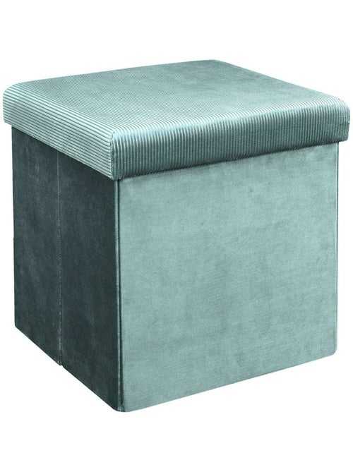 Pouf côtelé et velours collection DIANE - Kiabi
