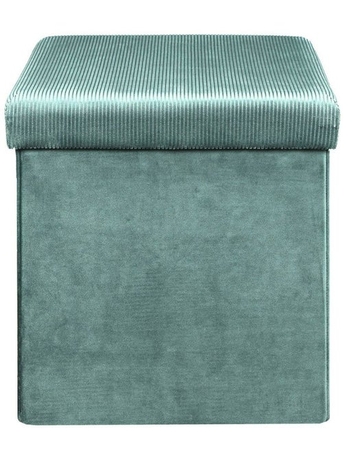 Pouf côtelé et velours collection DIANE - Kiabi