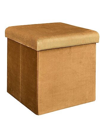 Pouf côtelé et velours collection DIANE